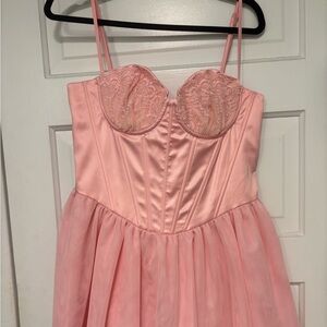 Sugar Thrillz Pink Satin Dress